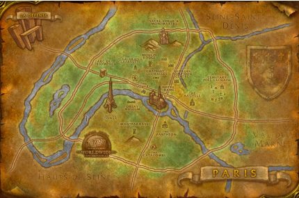 Mapa de París al estilo Wow